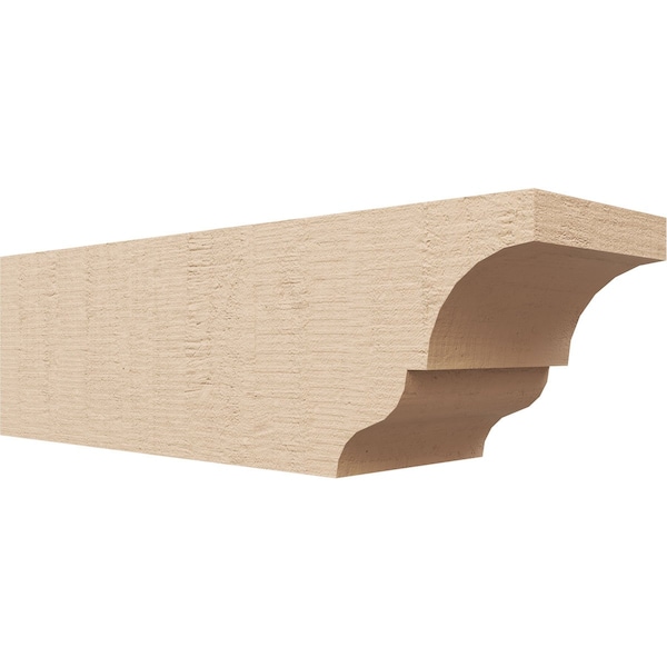 Ekena Millwork 6in. W x 6in. H x 20in. L Asheboro Woodgrain TimberThane Rafter Tail, Primed Tan RFTUR06X06X20ASHRCPR - main